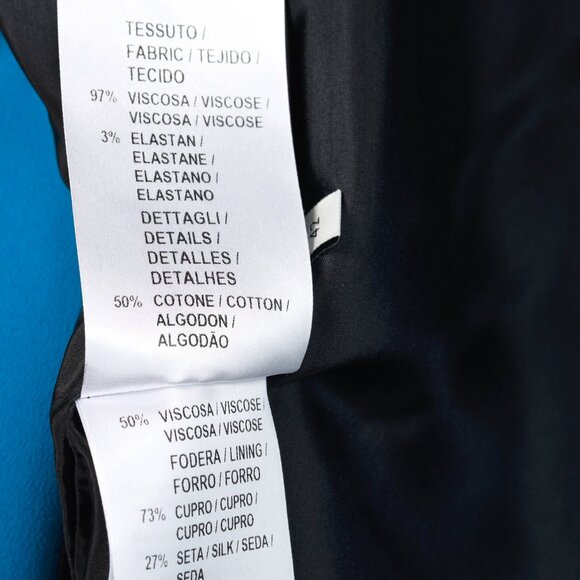 Gucci PF/18 Blue Belted Trimmed Stretch Viscose Oversized Jacket - Picture 9 of 10